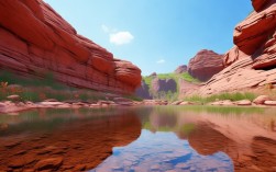 靖边榆林红石峡，靖边县红石峡