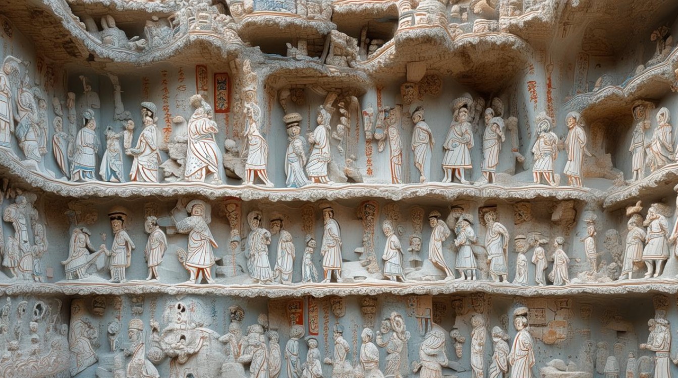 榆林窟壁画白描，榆林窟壁画白描图片-图1