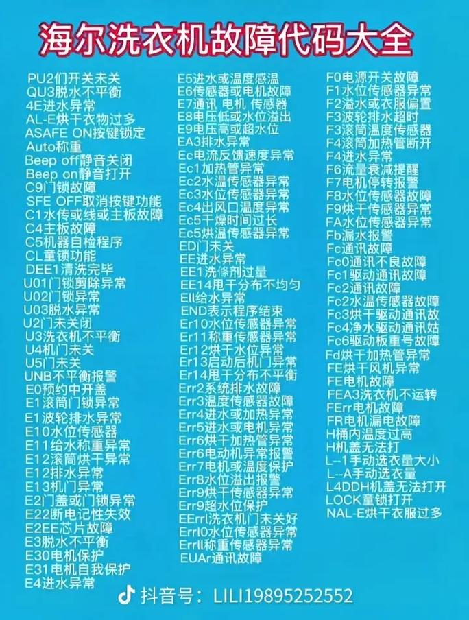 海尔变频滚筒洗衣机显示f7是什么故障