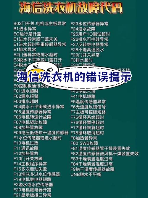 diqua洗衣机故障代码04什么意思