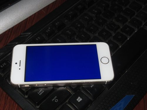 iphone5s换电池后蓝屏