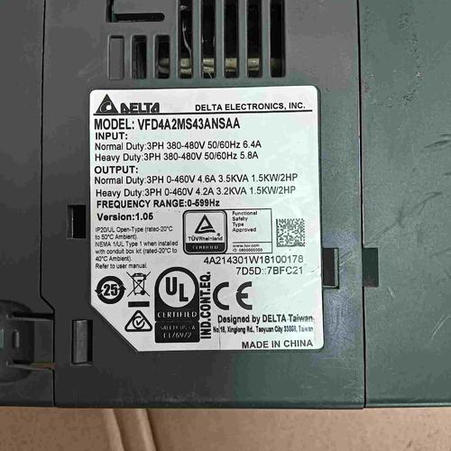 台达m系列为何显示gff故障变频器