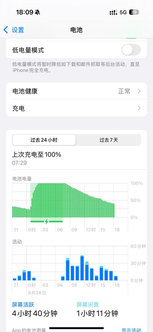 iPhone设置电池使用情况