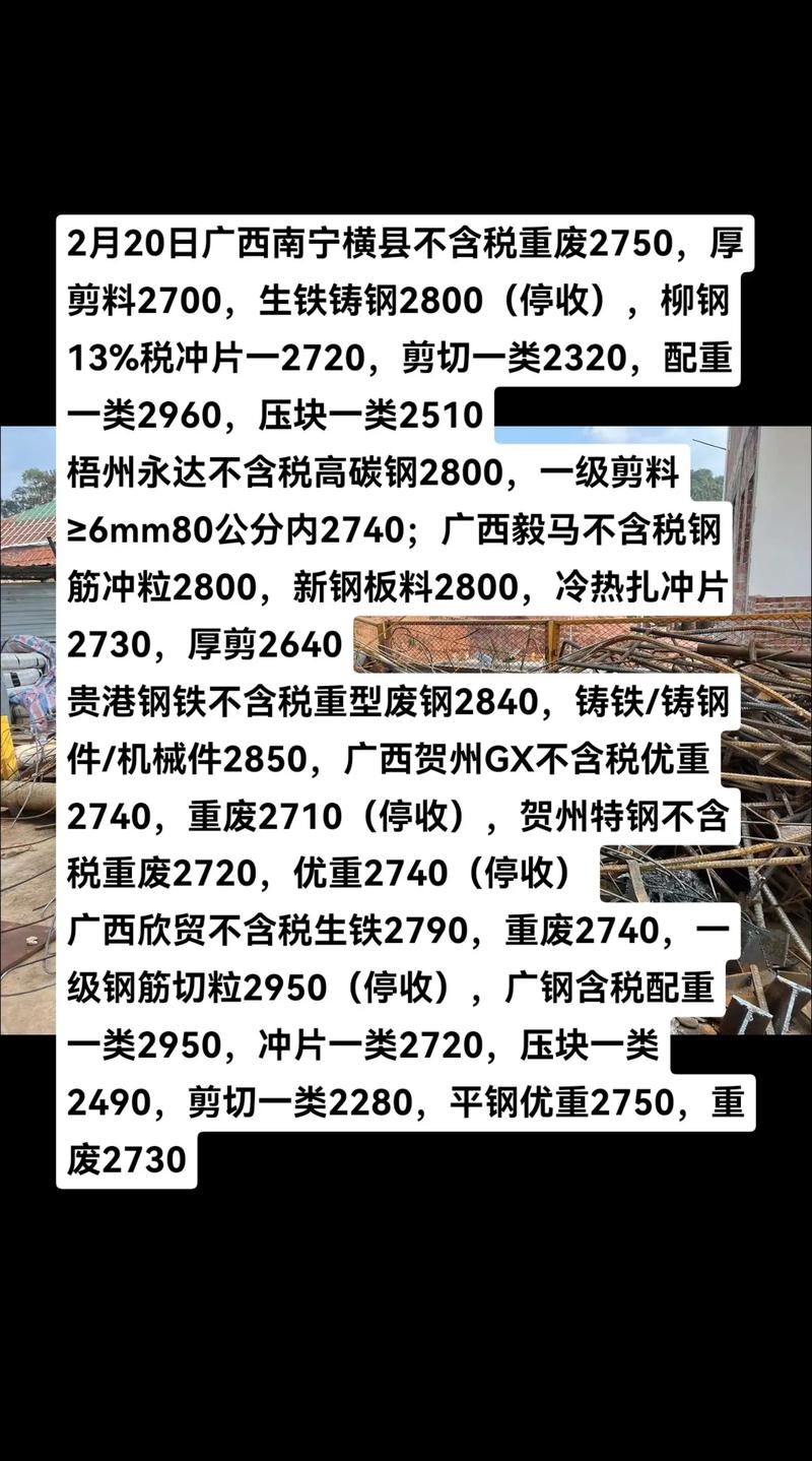 柳州现在废铁回收价格