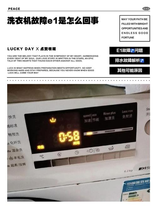 海尔水晶系列滚筒洗衣机故障E1