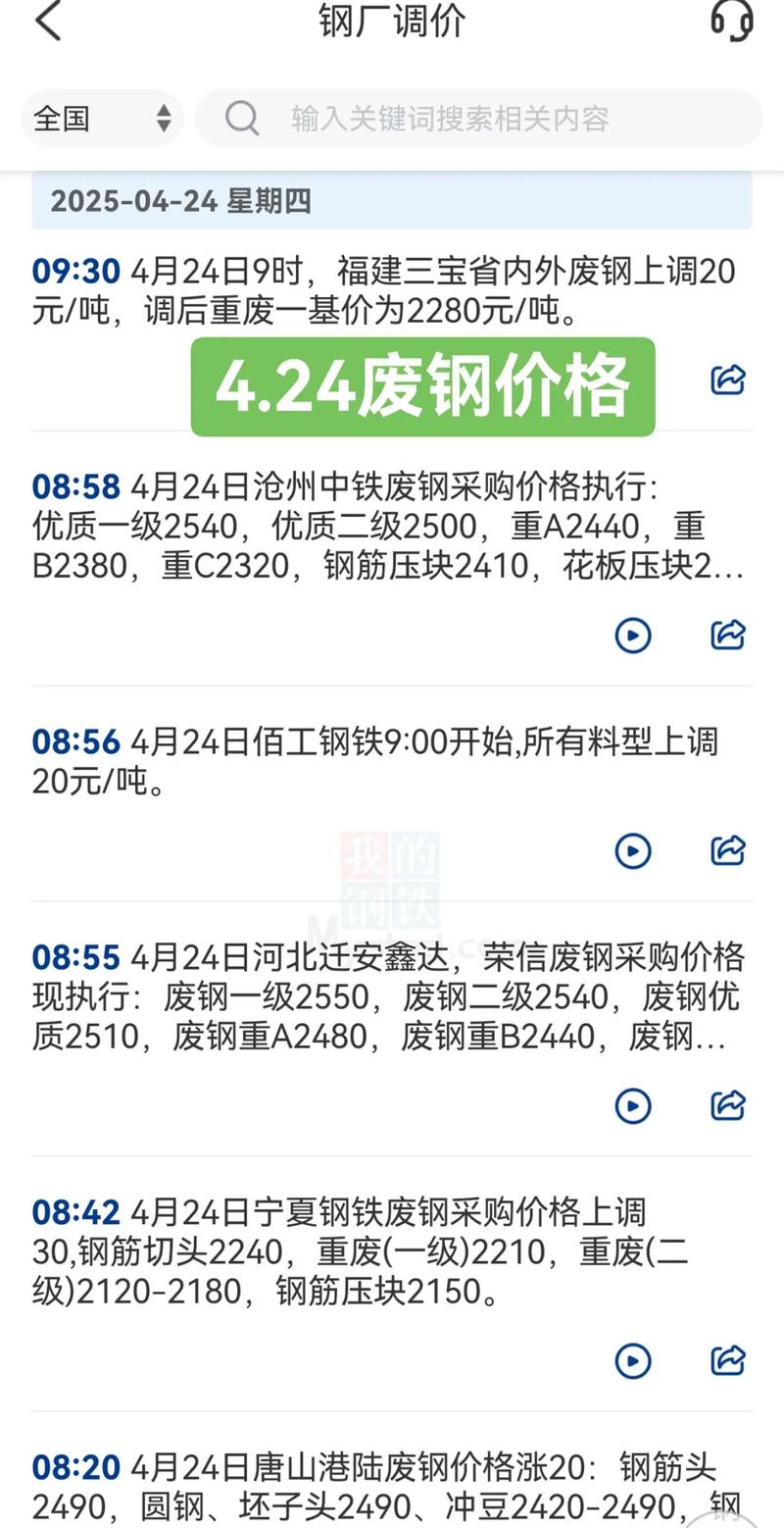 辽阳废铁价格最新行情