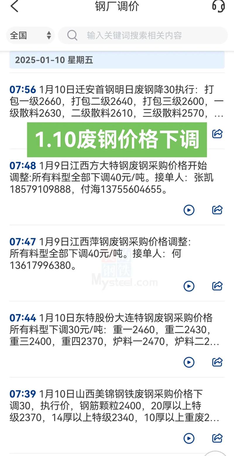 杭州废铁价格最新行情