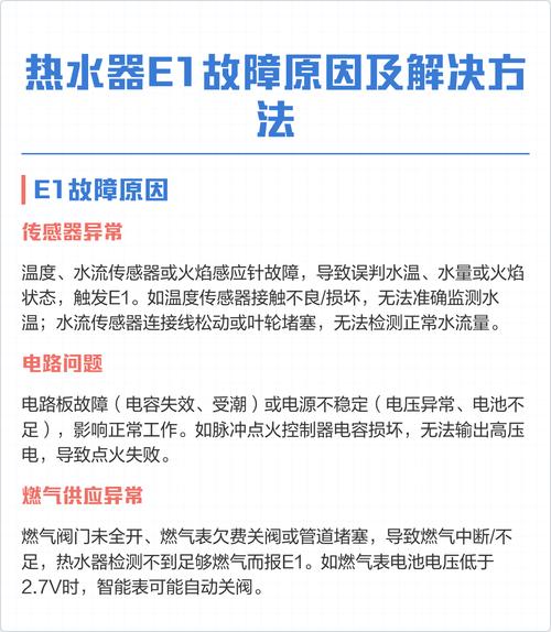 燃汽热水器e1报故障什么原因
