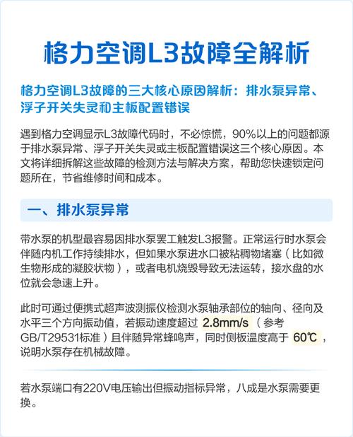 格力空调显示器L3是什么故障