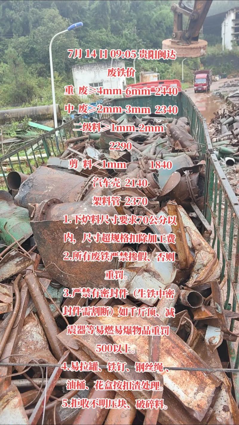 废铁剪切料今日价格