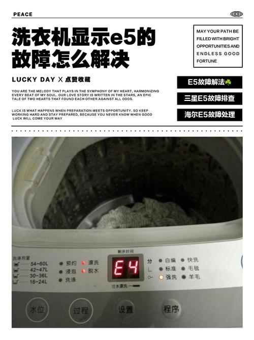 新乐滚筒洗衣机故障代码E08