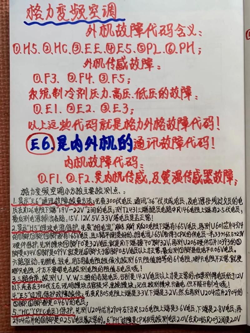 格力2匹变频空调故障代码pc