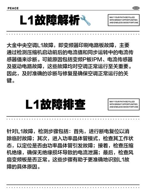 daikin中央空调故障l1