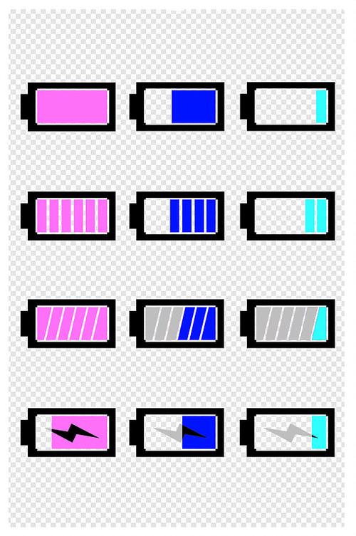 ios7状态栏电池素材
