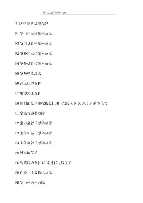 海尔kfr 35gw故障代码