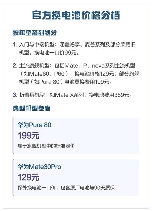 华为手机换电池价格多少